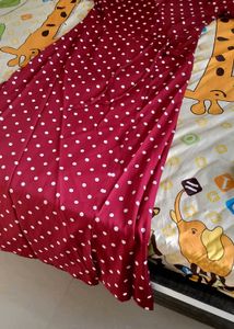 Maroon Polka Dot Dress