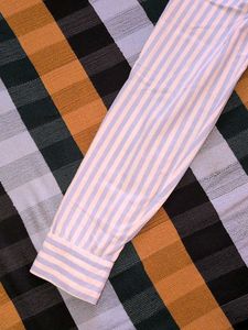 Striped Button-Up Shirt/ ITS fitted shirt for wome