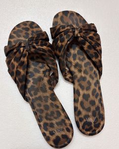 Zara Animal Print Knot Slides