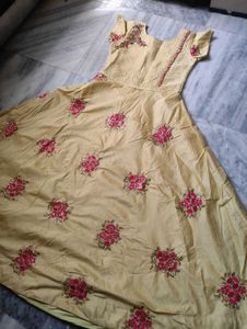 Ethnic Party Long Frock With Duppata And pant