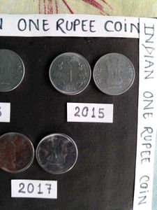 Indian One Rupee Coin Set