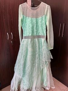 New Year Offer...Sky Blue Wedding Gown