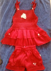 Red Frilled Dress