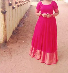 Rani Pink Colour Pattupavada