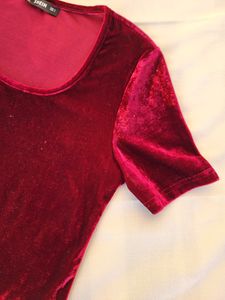 Shein Wine Velvet Top/ Small
