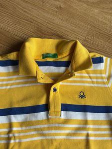 Benetton Striped Polo Shirt