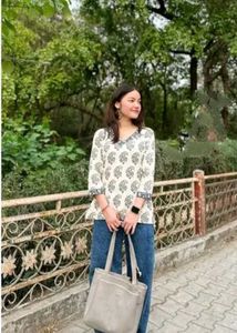 Rayon Printed Short Kurti