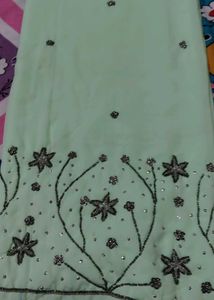 Mint Green Kurta Set with Dupatta Unstitched