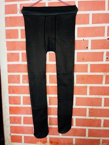 Black Fleece Lined Tights