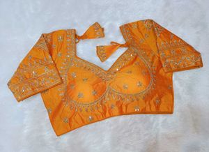 Mustard Sabyasachi Blouse