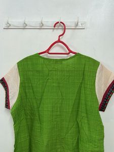 Green Embroidered Kurti