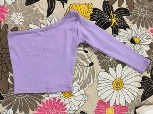 Lilac One-Shoulder Top