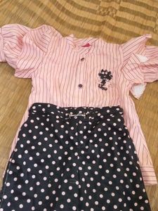 Girls&#39; Striped Top &amp; Polka Dot Pants