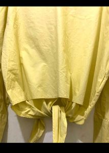 Yellow Tie-Front Top