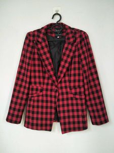 Checked Textured Blazer