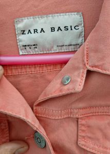 ZARA BASIC Pink Denim Jacket