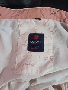 Ombre print shirt white / pink gradient