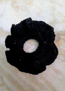 Black Crochet Scrunchie