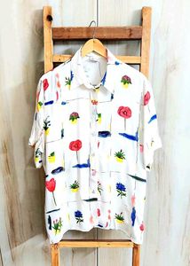 Floral Print Button-Down Shirt si,e-42-44