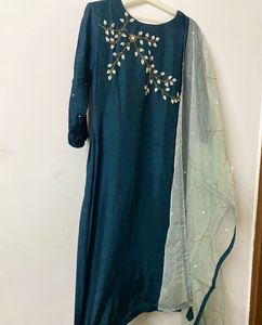 Elegant Teal Complete 3 Piece Suit Set