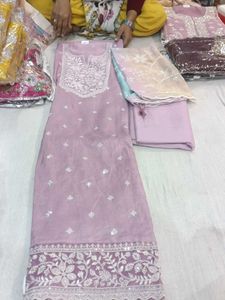 Elegant Lavender Salwar Kameez Suit