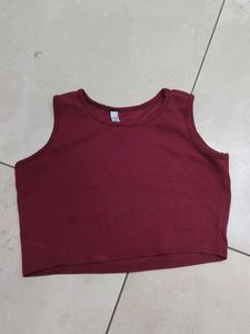 Burgundy Crop Top