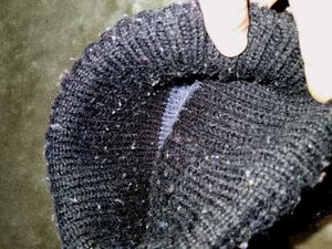 Used Woolen Black Girl Cap