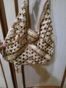 Boho Chic Crochet Hobo Bag