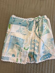 Printed Button-Down Shirt and skirt co-it’s set