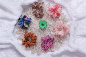 Floral Scrunchie Set Of 6