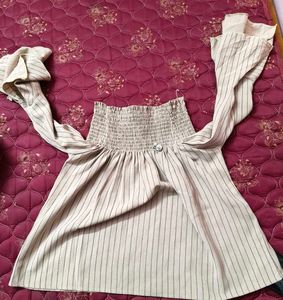 Striped Smocked Top