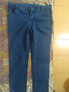 Denim dark blue jeans women