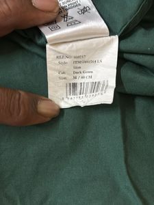 Indian Terrain -M Size Green Floral Print Shirt