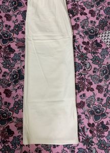 Cream Corduroy Drawstring Pants