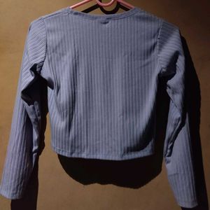 Lavendar Round Neck Full Sleeves