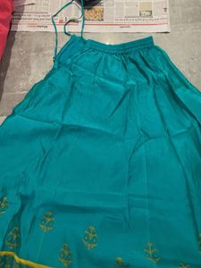 Teal Ethnic Skirt