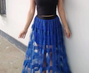 Blue Layered Skirt