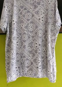 WHITE PRINTED CASUAL TOP