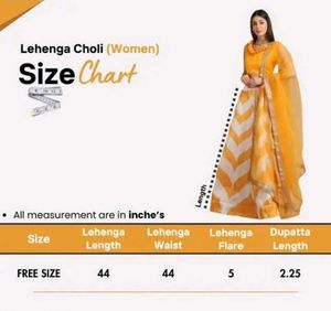 Yellow Free Size Lehenga With Unstitched Choli