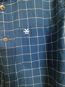 Check Blue Shirt For Men