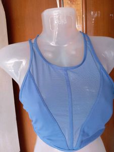 Blue Sports Bra