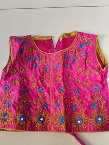 Pink Blue Lehenga Set...