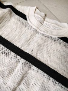 Striped Knit Sweater Top