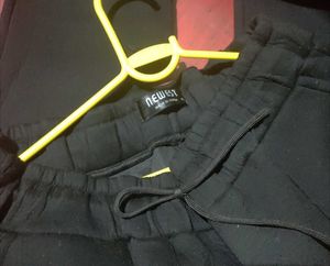 Winter Black Nightwear Windproof Material Pants