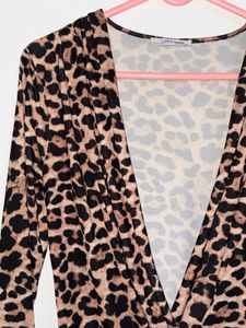 Zara leopard Print bodysuit