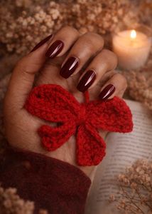 Red Crochet Bow Ornament