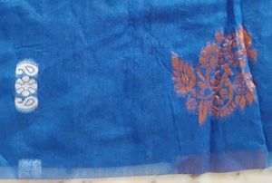 Women&#39;s Royal Blue Chiffon Saree