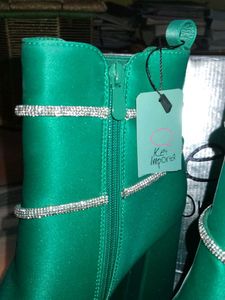 Green Platform Boots