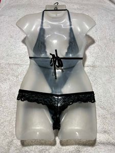 Black Lace Deep V Bodysuit