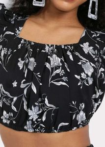 TokyoTalkies Floral Printed Square Neck Co-ord set